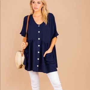entro All The Time In The World Navy Blue Tunic
